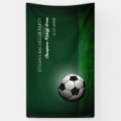 Groene Voetbal Verjaardag / Bachelorfeest Spandoek (Verticaal)