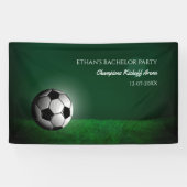 Groene Voetbal Verjaardag / Verlovingsfeestje Spandoek (Horizontaal)