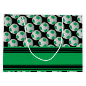 Groene Voetballen personaliseren Groot Cadeauzakje (Achterkant)
