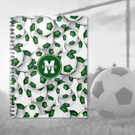 groene voetbalpatroon kinder sporten notitieboek