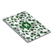 groene voetbalpatroon kinder sporten notitieboek (Rechterzijde)