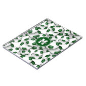 groene voetbalpatroon kinder sporten notitieboek (Linkerzijde)
