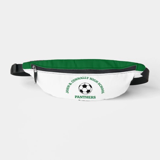 Groene Voetbalspeler Gepersonaliseerd Team Heuptasje (Voorkant)