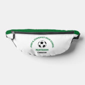Groene Voetbalspeler Gepersonaliseerd Team Heuptasje (Liggend)