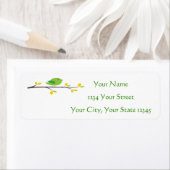 Groene vogel adreslabel etiket (Insitu)