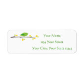 Groene vogel adreslabel etiket (Voorkant)