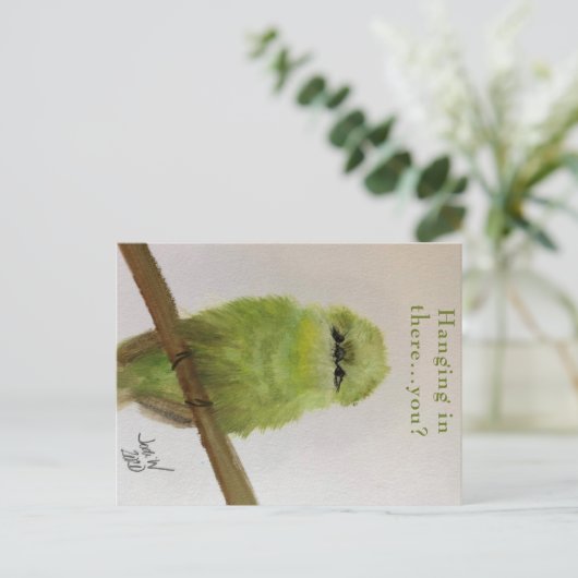 Groene Vogel Ansichtkaart "Het gaat wel...en met j Briefkaart (Staand voorkant)