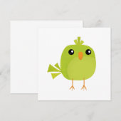 Groene Vogel Cartoon (Voorkant / Achterkant)