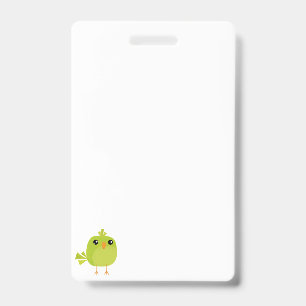 Groene Vogel Cartoon Badge