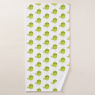 Groene Vogel Cartoon Badhanddoek