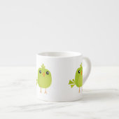 Groene Vogel Cartoon Espresso Kop (Voorkant rechts)