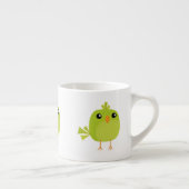 Groene Vogel Cartoon Espresso Kop (Rechts)