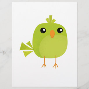 Groene Vogel Cartoon Flyer