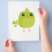 Groene Vogel Cartoon Flyer (Hand)