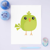 Groene Vogel Cartoon Flyer (Enkel)