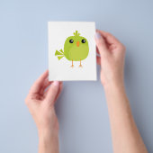 Groene Vogel Cartoon Flyer (Hand)