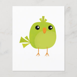 Groene Vogel Cartoon Flyer