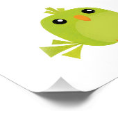 Groene Vogel Cartoon Foto Afdruk (Hoek)