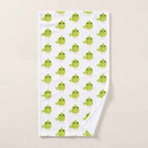 Groene Vogel Cartoon Handdoek