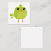 Groene Vogel Cartoon Informatiekaartje (Voorkant / Achterkant)