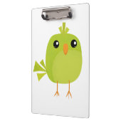 Groene Vogel Cartoon Klembord (Links)