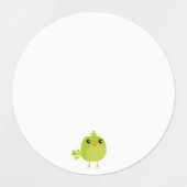 Groene Vogel Cartoon Labels (Design 1)