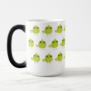 Groene Vogel Cartoon Magische Mok