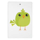 Groene Vogel Cartoon Mini Klembord (Achterkant)
