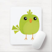 Groene Vogel Cartoon Muismat (Met muis)