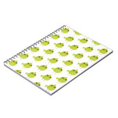 Groene Vogel Cartoon Notitieboek (Linkerzijde)