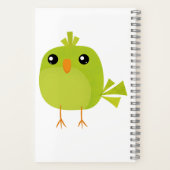 Groene Vogel Cartoon Notitieboek (Achterkant)