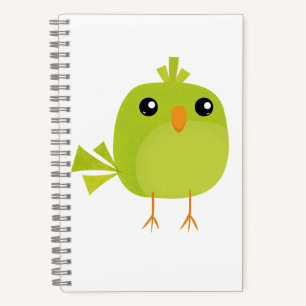 Groene Vogel Cartoon Notitieboek