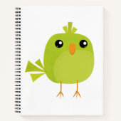 Groene Vogel Cartoon Notitieboek (Voorkant)