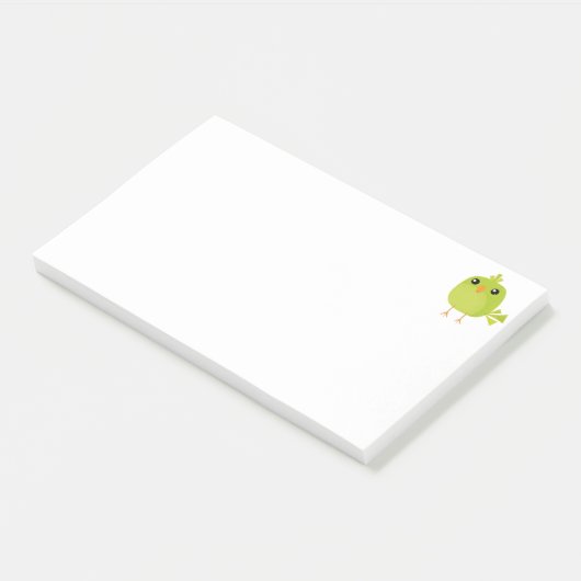Groene Vogel Cartoon Post-it® Notes (Schuin)