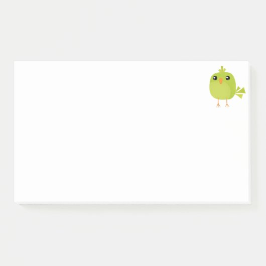 Groene Vogel Cartoon   Post-it® Notes (Voorkant)
