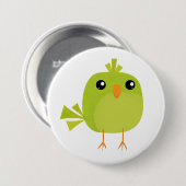 Groene Vogel Cartoon Ronde Button 7,6 Cm (Voorkant /achterkant)