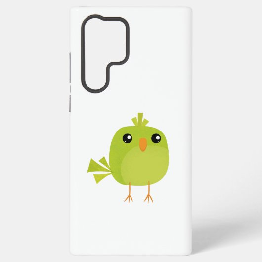Groene Vogel Cartoon Samsung Galaxy Hoesje (Achterkant)