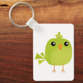 Groene Vogel Cartoon Sleutelhanger (Voorkant)