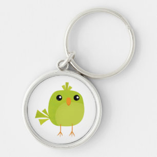 Groene Vogel Cartoon Sleutelhanger