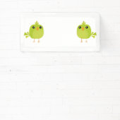 Groene Vogel Cartoon Spandoek (Insitu)