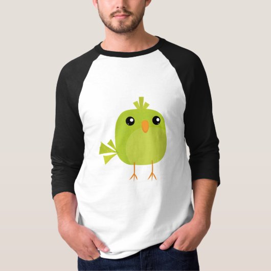 Groene Vogel Cartoon T-shirt (Voorkant)