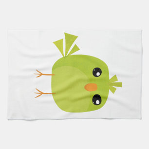 Groene Vogel Cartoon   Theedoek