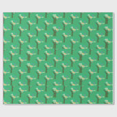Groene vogel en boompatroon Natuur geïnspireerd Cadeaupapier (Vlak)