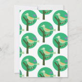 Groene vogel en boompatroon Natuur geïnspireerd Kaart (Voorkant)