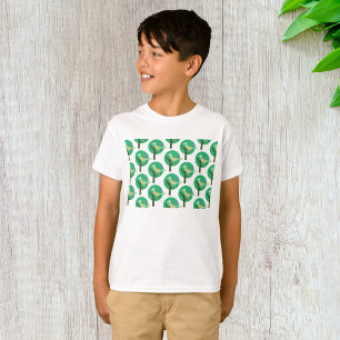 Groene vogel en boompatroon Natuur geïnspireerd T-shirt