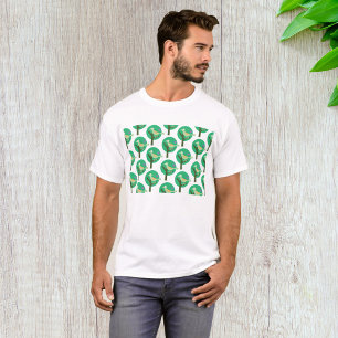 Groene vogel en boompatroon Natuur geïnspireerd T-shirt