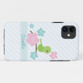 Groene Vogel- en Cherry Flowers Case-Mate iPhone Case (Achterkant (horizontaal))