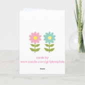 Groene Vogel en Kersenbloemen Custom Message Kaart (Achterkant)