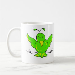 groene vogel, groene vogel koffiemok