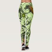 groene vogel lange leggings (Achterkant)
